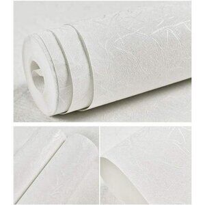 White Peel and Stick Wallpaper Textured Contact Paper for Walls Cabinets Shelf